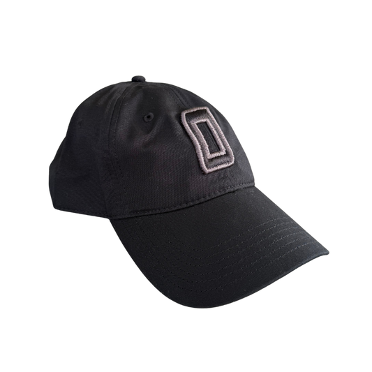 Low-sig "O" Unstructured Dad Cap - Black