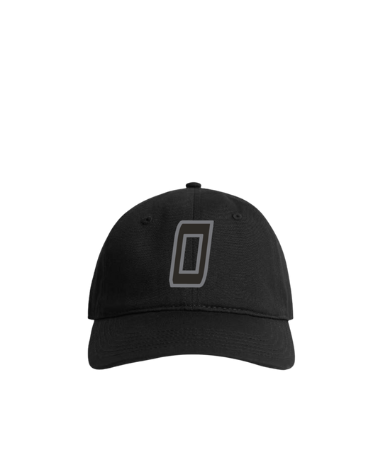 Low-sig "O" Unstructured Dad Cap - Black
