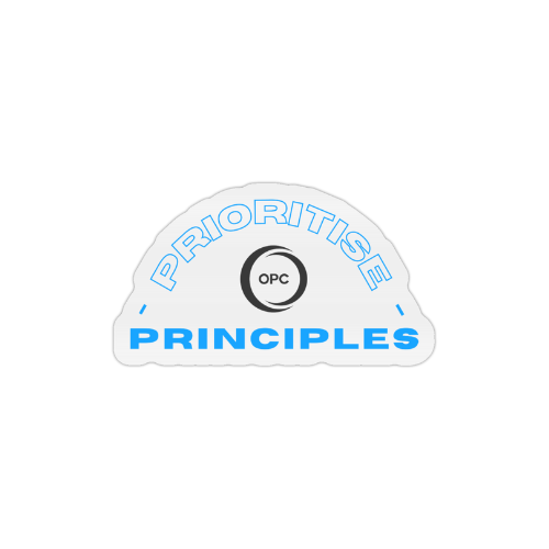 Die Cut Sticker Transparent - Prioritise Principles
